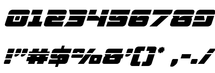Aircruiser Laser Italic Font OTHER CHARS