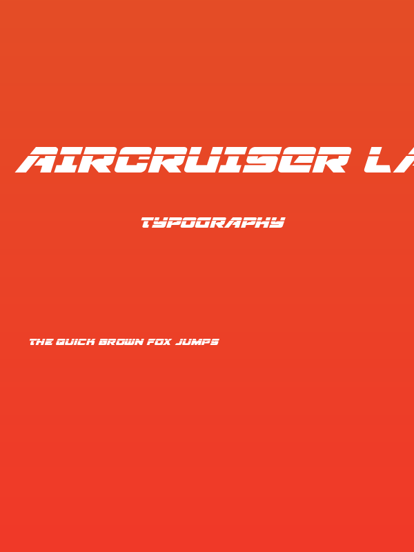 Aircruiser Laser Italic Poster