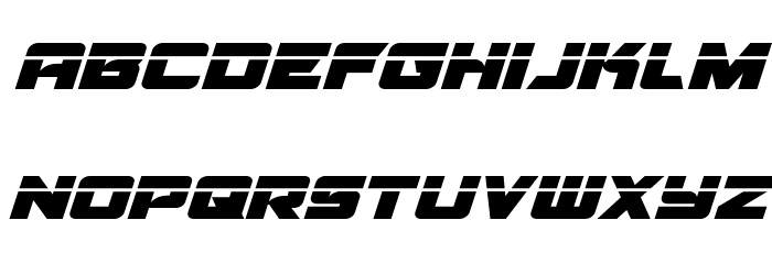 Aircruiser Laser Italic Font LOWERCASE