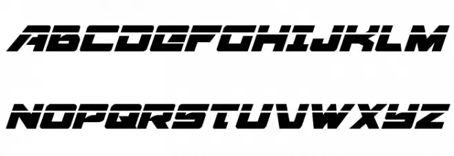 Aircruiser Laser Italic Schriftart Groß