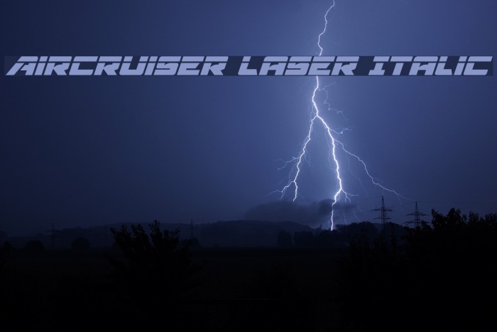 Aircruiser Laser Italic Font examples