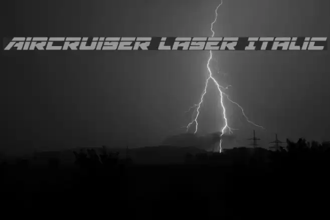Aircruiser Laser Italic Font examples