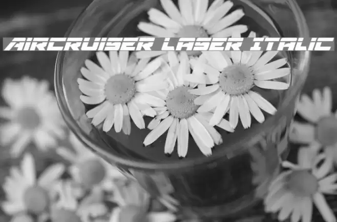 Aircruiser Laser Italic Font examples