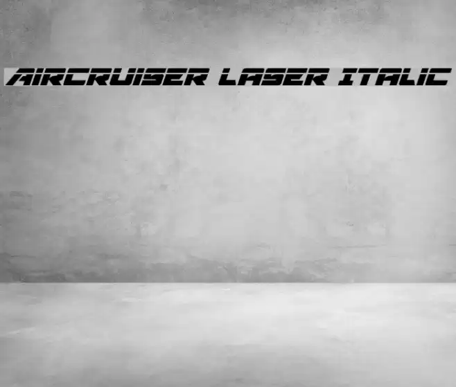 Aircruiser Laser Italic Font examples
