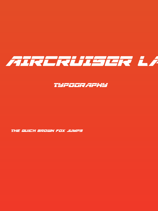 Aircruiser Laser Italic Poster