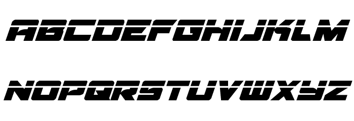 Aircruiser Laser Italic Font LOWERCASE