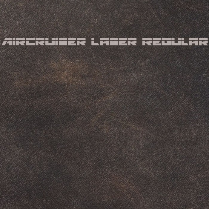 Aircruiser Laser Regular Font examples