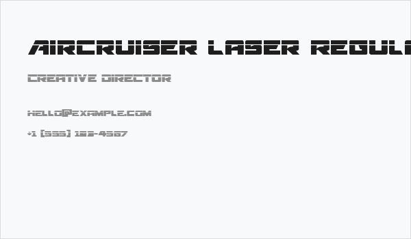 Aircruiser Laser Regular Business Card
