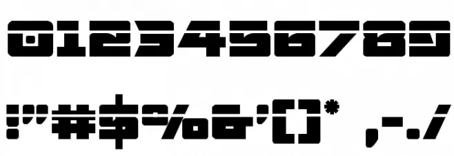 Aircruiser Laser Font OTHER CHARS