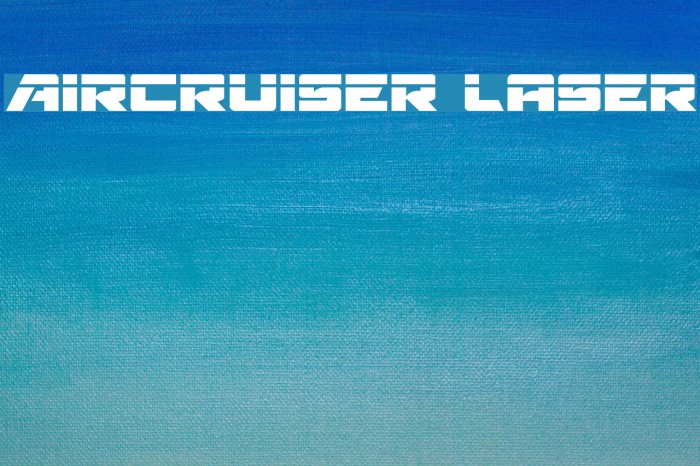 Aircruiser Laser Font examples