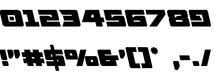 Aircruiser Leftalic Font OTHER CHARS