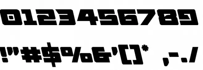Aircruiser Leftalic Font OTHER CHARS