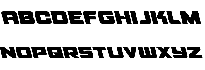 Aircruiser Leftalic Font LOWERCASE