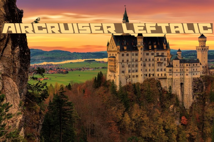 Aircruiser Leftalic Font examples