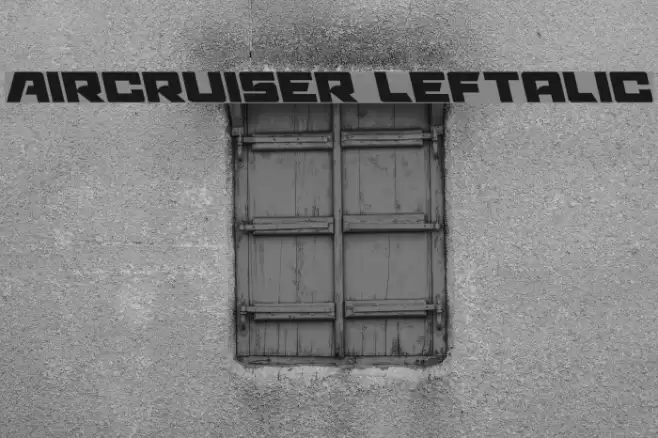 Aircruiser Leftalic Font examples