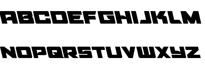 Aircruiser Leftalic Font LOWERCASE