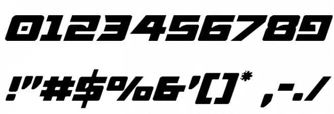 Aircruiser Light Italic Font OTHER CHARS