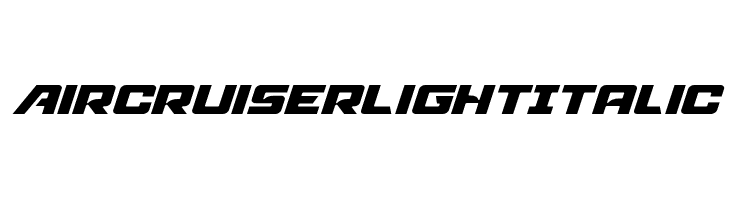 Aircruiser Light Italic  नि: शुल्क फ़ॉन्ट्स डाउनलोड