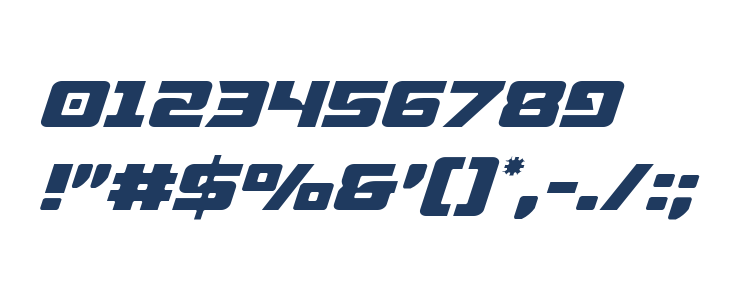 Aircruiser Light Italic Other Characters