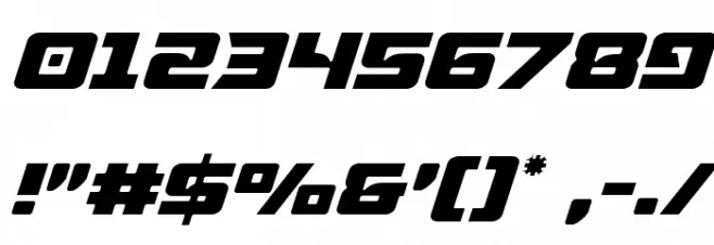 Aircruiser Light Italic Font OTHER CHARS