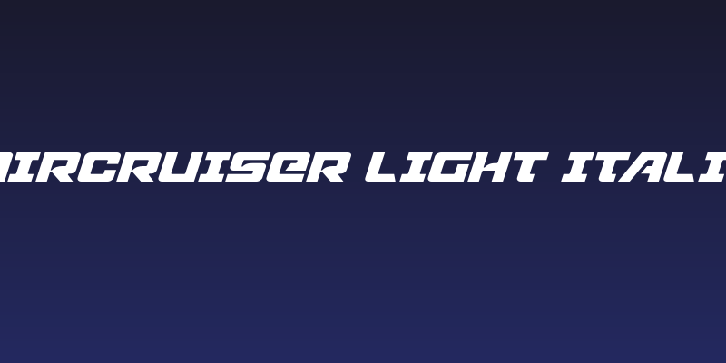 Aircruiser Light Italic Social Header