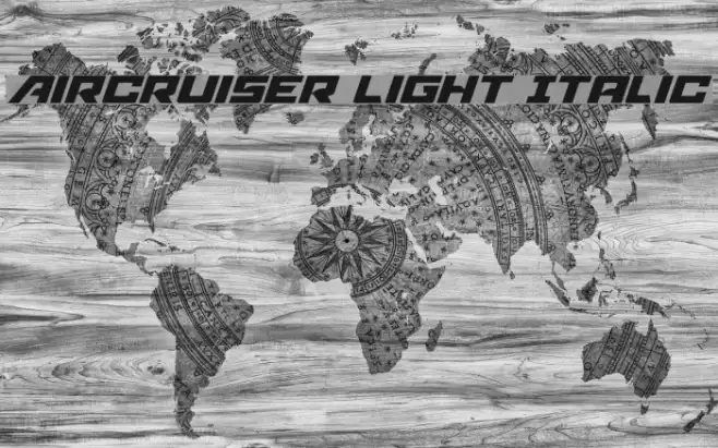 Aircruiser Light Italic Font examples