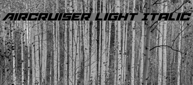 Aircruiser Light Italic Font examples