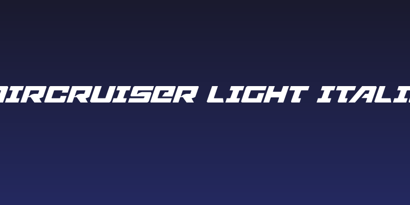 Aircruiser Light Italic Social Header