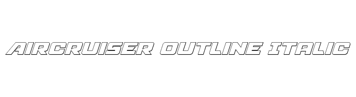 Aircruiser Outline Italic  Скачать бесплатные шрифты
