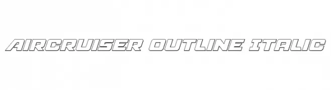 Aircruiser Outline Italic  フリーフォントのダウンロード
