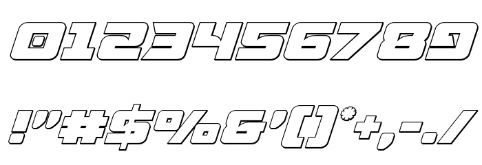 Aircruiser Outline Italic Font OTHER CHARS