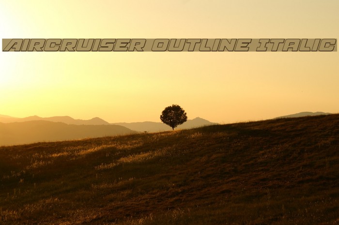 Aircruiser Outline Italic Font examples