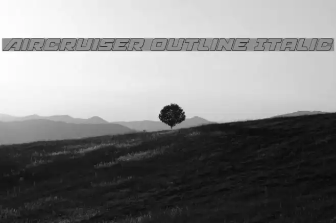 Aircruiser Outline Italic Example 3