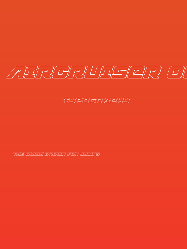 Aircruiser Outline Italic Poster
