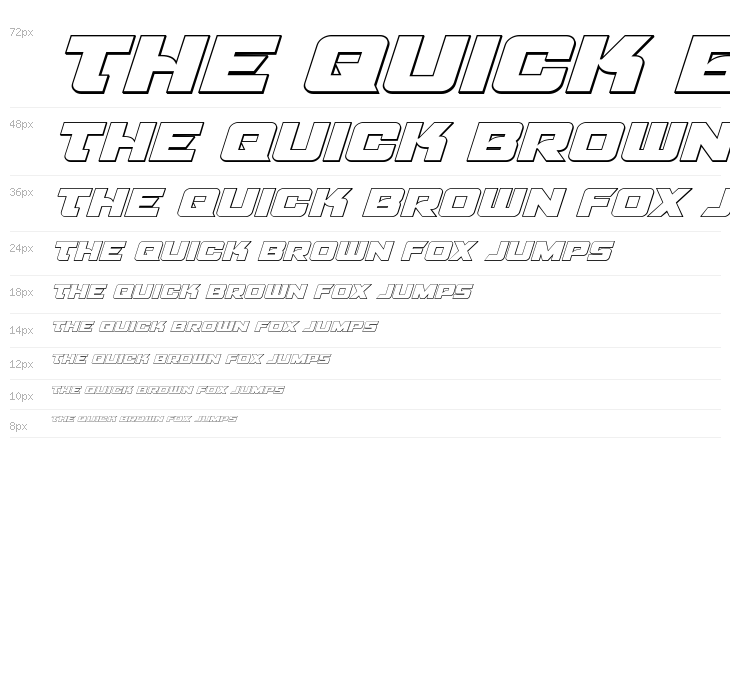 Aircruiser Outline Italic Waterfall