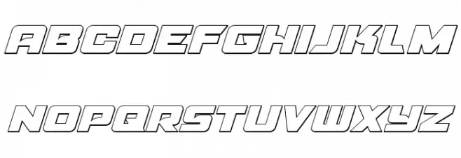 Aircruiser Outline Italic Schriftart Kleinbuchstaben