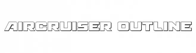 Aircruiser Outline  フリーフォントのダウンロード