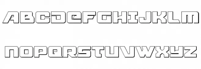 Aircruiser Outline フォント 大文字