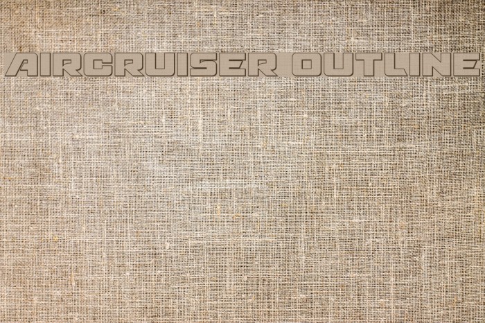 Aircruiser Outline Font examples