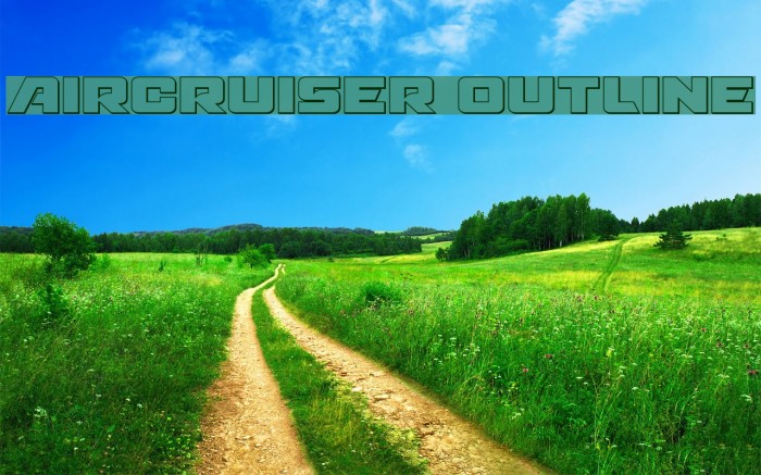 Aircruiser Outline Font examples