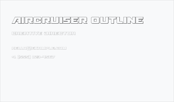 Aircruiser Outline Business Card