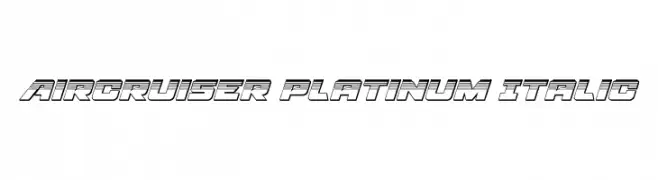 Aircruiser Platinum Italic  フリーフォントのダウンロード