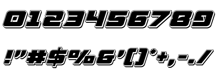 Aircruiser Punch Italic Font OTHER CHARS