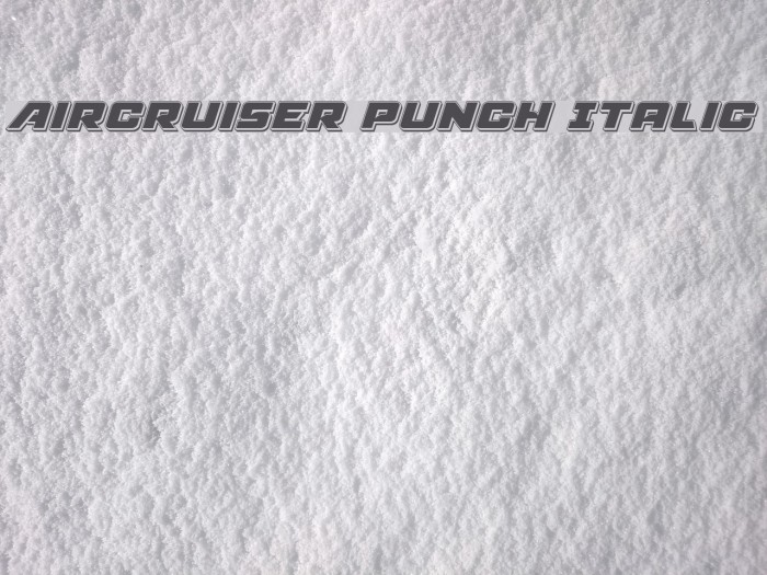 Aircruiser Punch Italic Font examples