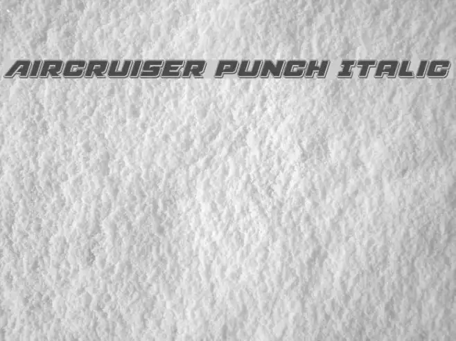 Aircruiser Punch Italic Example 3