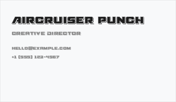 Aircruiser Punch Business Card