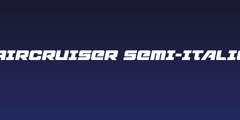 Aircruiser Semi-Italic Social Header