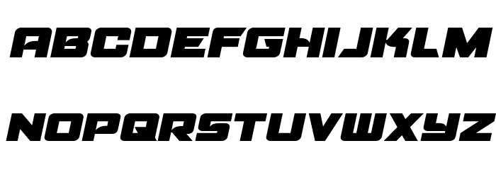 Aircruiser Semi-Italic Font LOWERCASE