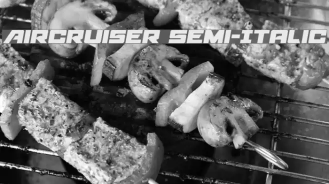 Aircruiser Semi-Italic Font examples