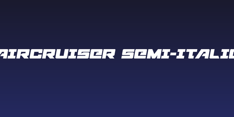 Aircruiser Semi-Italic Social Header